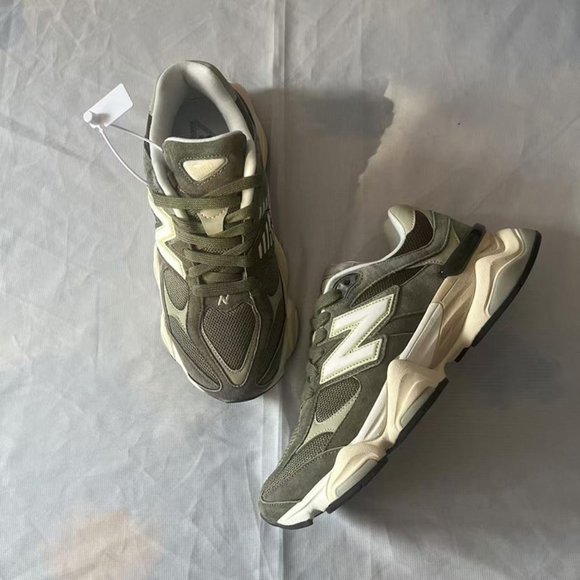 New Balance 9060 Dark Camo Sandstone Unisex Sneakers With box